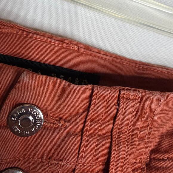 Veronica‎ Beard Sz26/2 Terracotta Arya HighRise Straight jean cargo pants button - Picture 15 of 16